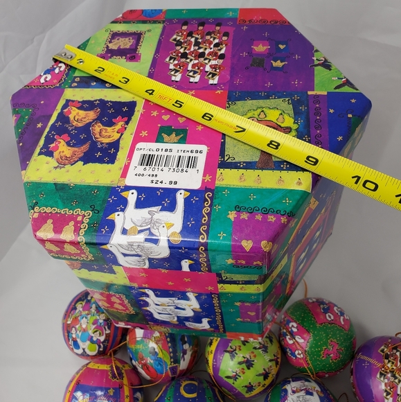 Vintage Paper Mache 12 Days of Christmas Ornaments - Picture 9 of 16